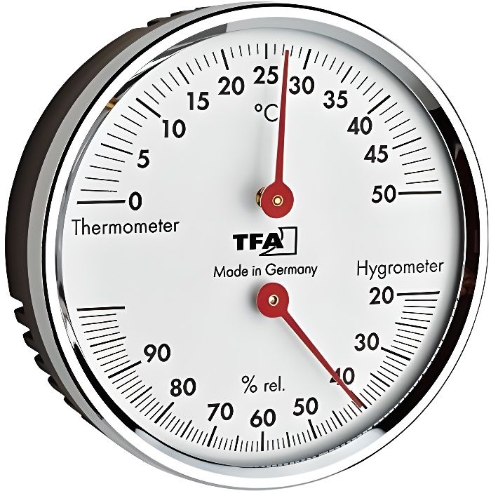 TFA Dostmann 30.3060.01 Thermomètre/hygromètre sans fil, Noir : :  Jardin