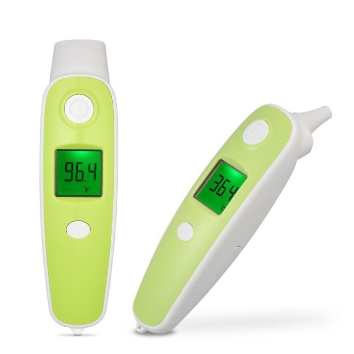 Bebe Thermometre Infrarouge Sans Contact Et Temperature Corps Lcd Ecran Retroeclaire Alarme Fievre Mode Oreille Front Enfant Cdiscount Puericulture Eveil Bebe