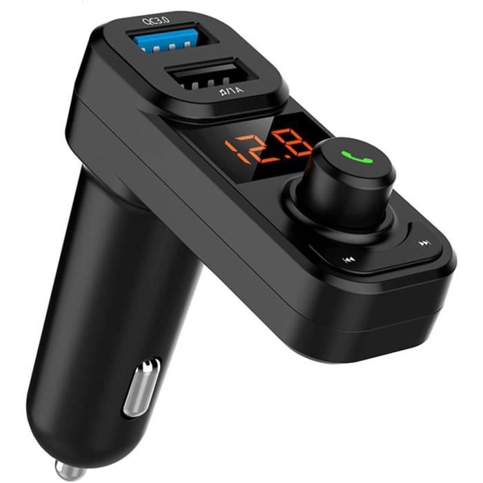 Transmetteur FM Bluetooth Voiture – Bluetooth 5.3, Charge Rapide PD36W+QC3.0, Affichage Tension – Main Libre, Musique - 4