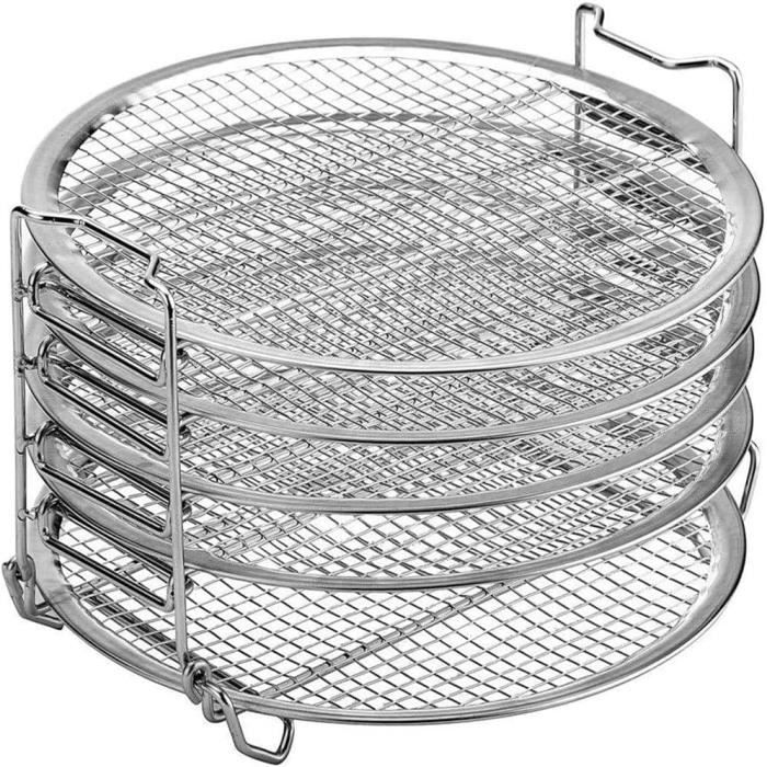 Support Déshydrateur 5 Couches Acier Inox 304 Pour Ninja Foodi 6.5L 8L - Plateau Fruits Viande