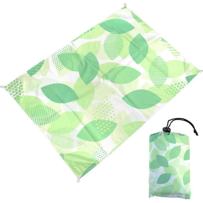 TOPRenddon Couverture de Pique-Nique Imperméable Extra Grand – 140x150cm Tapis de Camping Résistant au Sable pour Plage, Sorties en Famille, Animaux (Lavable en Machine et Coupe-Vent