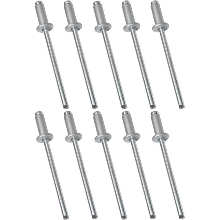 Gr10 Rivets C48082 - Lot De 10 Rivets Aveugles Standard Ø4X10Mm - Couleur Aluminium ...