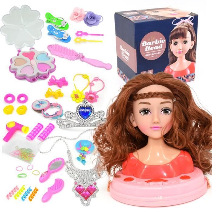 Coffret Tête à Coiffer et à Maquiller Avec 12 Accessoires de beauté Cheveux 30103
