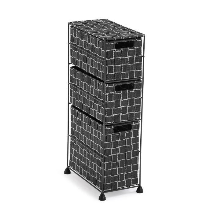 SoBuy FRG160-N Étagère échelle Pour Salle De Bain Avec Panier à Linge Amovible Et 3 Compartiments Pour étagère Lg Env. 42 X 152 X 35 Cm