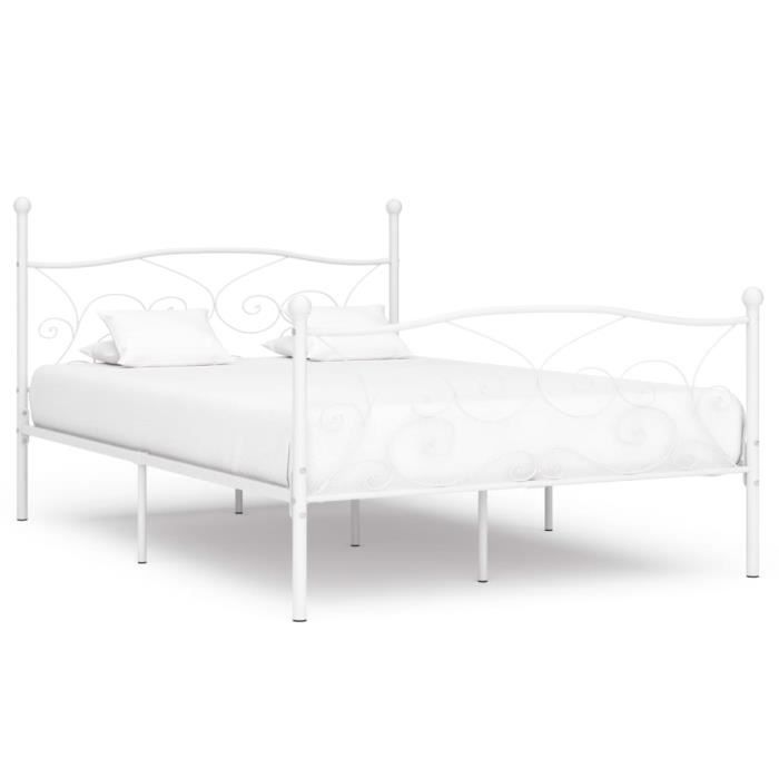 vidaXL Cadre de Lit Sommier à Lattes Lit Double Lit Adulte Cadre à Lattes sur Pied Chambre à Coucher Maison Intérieur Rose Velours 140x200 cm