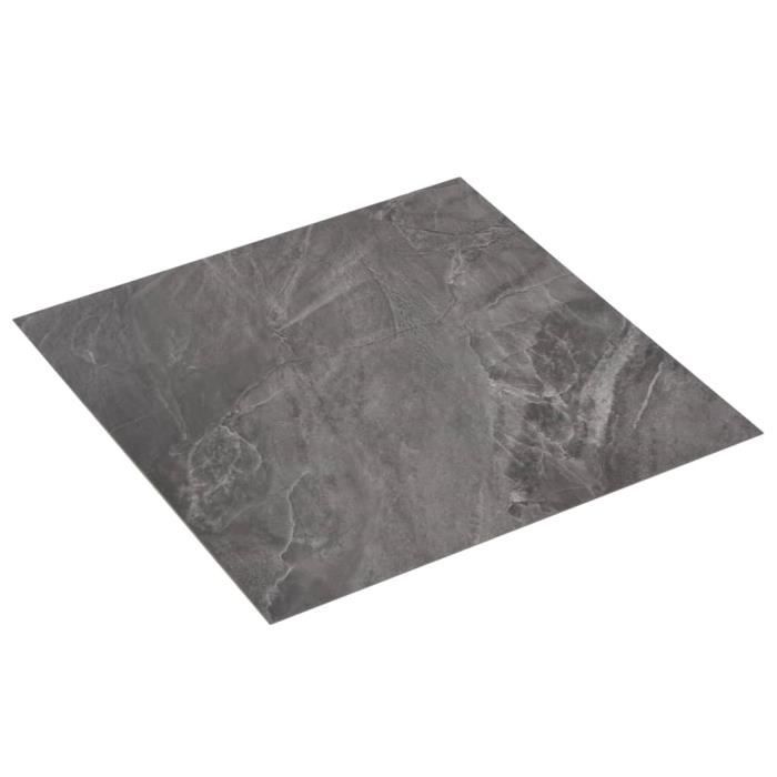 vidaXL Planche de plancher PVC autoadhésif 5,11 m² Noir avec motif