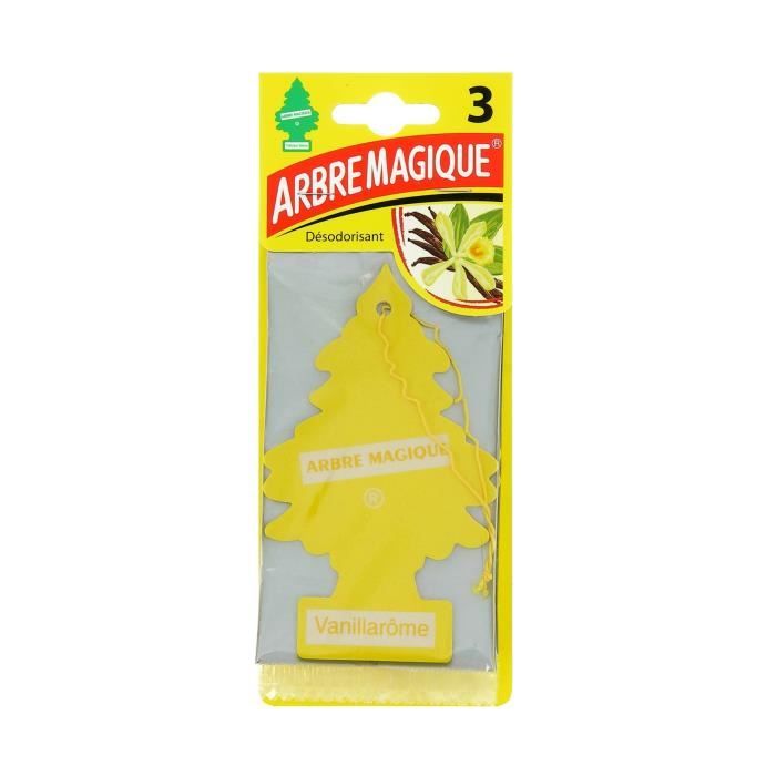 Désodorisant Auto - ARBRE MAGIQUE® - Vanillarôme - Jaune - Vanille - Bus