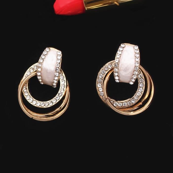 Thigh spine capacity Gold EK1395 -Boucles d'oreilles rondes en forme de fleur, élégantes, en  cristal acrylique, en forme de cœur, bijoux de mariage, c - Achat / Vente boucle  d'oreille Boucles d'oreilles rondes e Doré