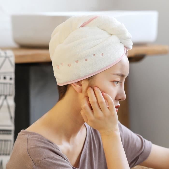 Lot De 2 Turbans Microfibre Pour Cheveux | Séchage Rapide, Bouton Réglable | Pour Femmes/enfants - 8