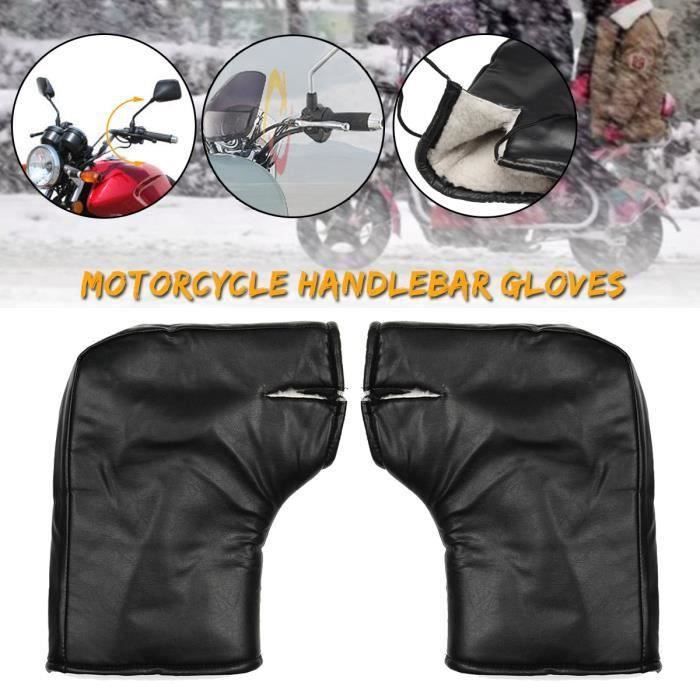 1 paire de manchons de guidon de moto protection de moto Scooter poignée  chaude