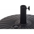 Pied de parasol universel à remplir - Noir - AC-DÉCO - Convient pour mat de 3.8 à 4.8 cm-1
