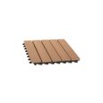 Dalle de terrasse bois composite modular - MCCOVER - 11 pièces 30x30cm - Gris carbone-1