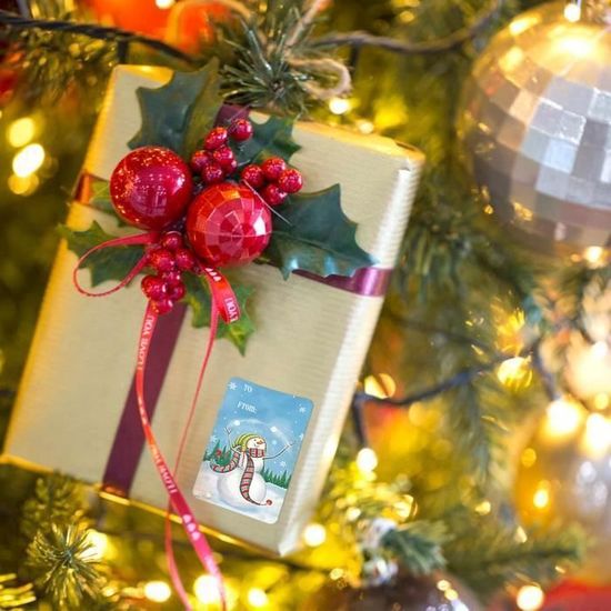50 Pièces Autocollants De Noël, Étiquettes Cadeaux, Rouleau Joyeux No L Pour D Coration De Cartes Et Sacs Cadeaux L 596727