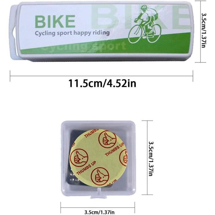 Cuque Kit de patch de pneu de vélo Kit Patch de Réparation de Chambre à Air  de Vélo Patchs en Caoutchouc Sans Colle de Tube avec - Cdiscount Sport