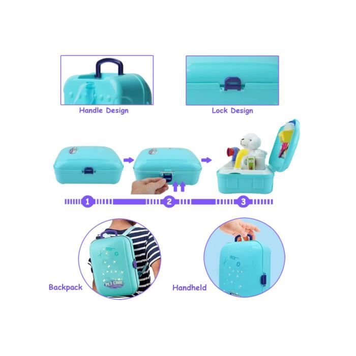 Ulikey 18 Pièces Malette Docteur Enfant, Malette Docteur Jouet, Kit