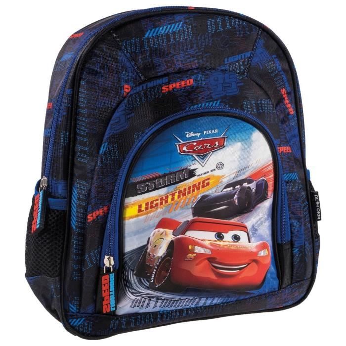 Flash McQueen Cars Sac a Dos Scolaire Cartable Junior ecole Maternelle Loisirs Sport Multicolore Cdiscount Bagagerie Maroquinerie