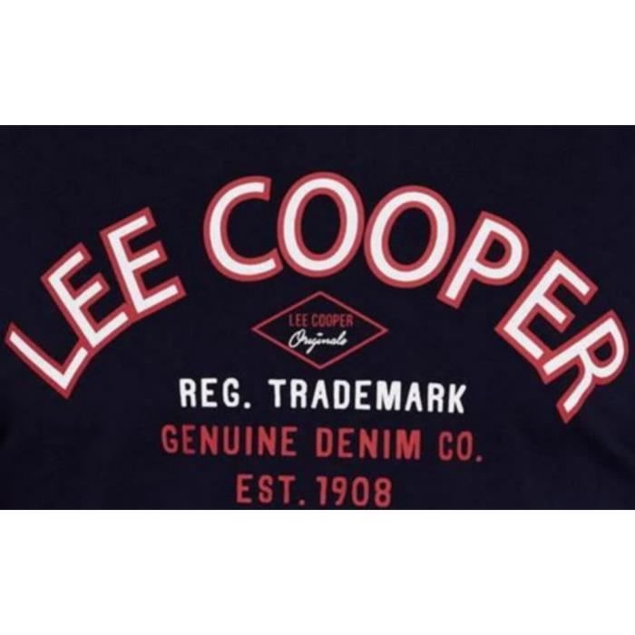 T-shirt Homme Lee Cooper - Gris - Col Henley - Taille M - Occasion
