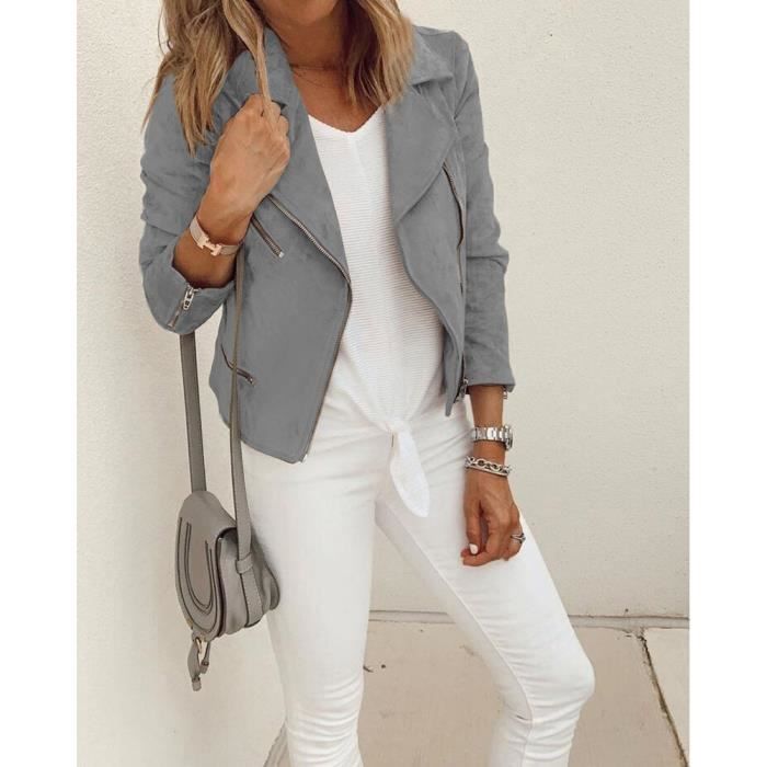 Veste courte grise online