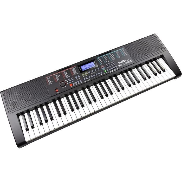 RockJam 61-Key Keyboard Kit de piano avec support de clavier, banc de piano,  casque, autocollants de piano note et cours RJ660-SK No - Cdiscount  Instruments de musique