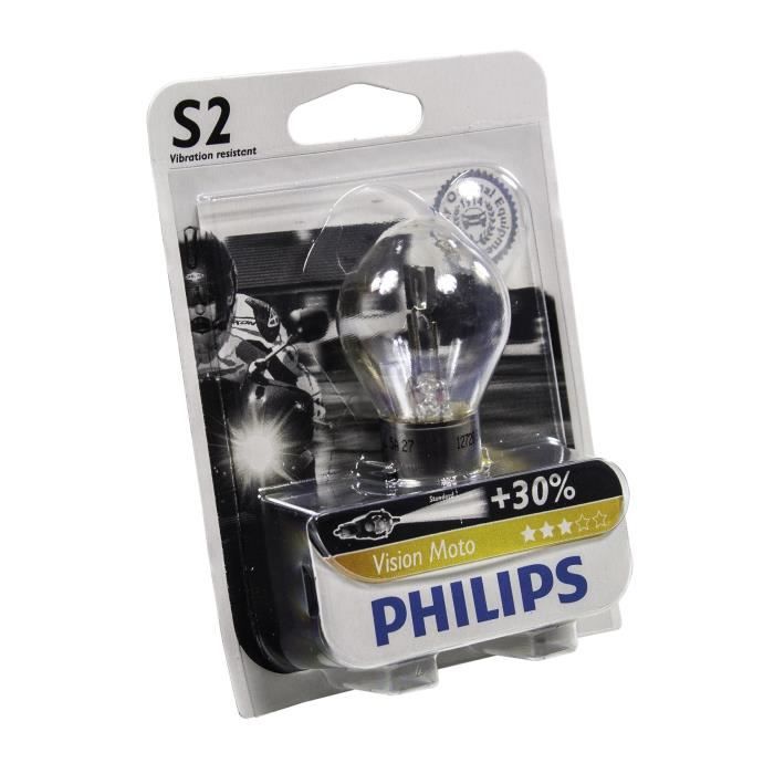 Ampoules Moto Premium Philips- 1 S2 - Cdiscount Auto