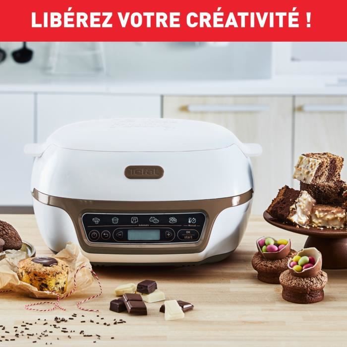 TEFAL Cake Factory+ Appareil à gâteaux, 5 programmes, Moules PROflex  KD802112