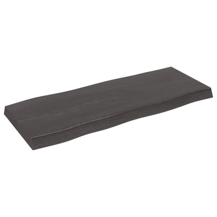 VidaXL Dessus de table bois chêne massif traité bordure assortie 364015 ...