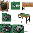 Table Multi Jeux 7 en 1 Baby-Foot, Billard, Air Hockey, Backgammon, Blackjack, échecs et Dames,Poker Sport Jouet-2
