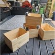 PYXIDAS Lot de 3 Caisses en bois pour le stockage, l'organisation et la décoration intérieure-2