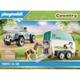 PLAYMOBIL - 70511 - Voiture et van pour poney - Country - Multicolore - 44 pièces-2