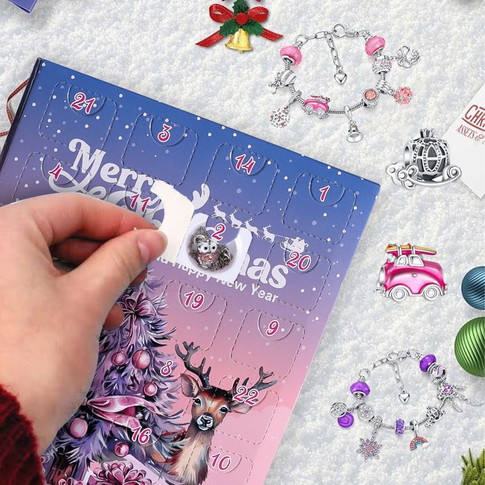 Mini Calendrier De L'Avent 2025 – 24 Mini Livres – Compte à Rebours – Cadeau Lecteur – Rouge