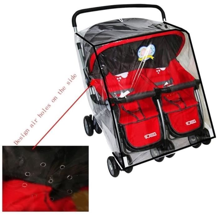 Habillage pluie poussette double cote a cote online