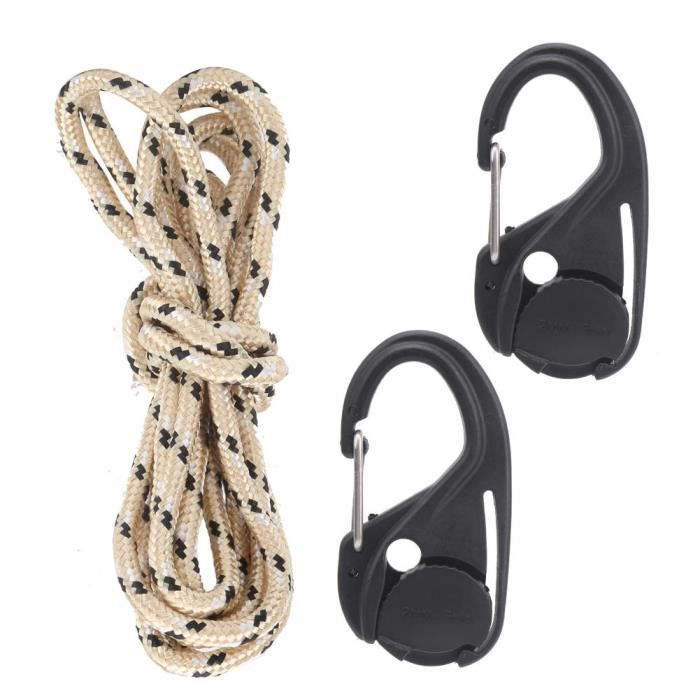Tendeur de corde en Nylon réfléchissant, 4mm 4m, tendeur de poulie avec  mousqueton, auvent, corde à vent réglable pour le Camping - AliExpress