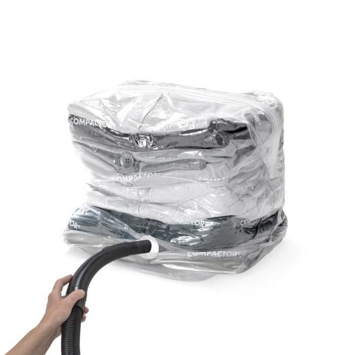 COMPACTOR Sac de rangement sous vide Express Manuel ou aspirateur Transparent