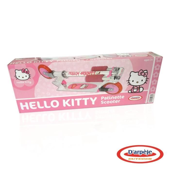 Patinette Trottinette alu 2 roues Hello Kitty Rose / noir
