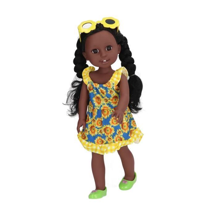 Poupée noire Poupée fille noire avec robe et lunettes, jouet de poupées  réalistes en vinyle danger pour les jeux poupee - Cdiscount Jeux - Jouets