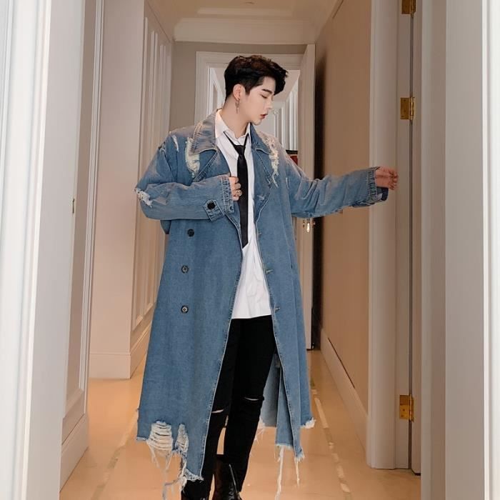 Trench en jean femme on sale