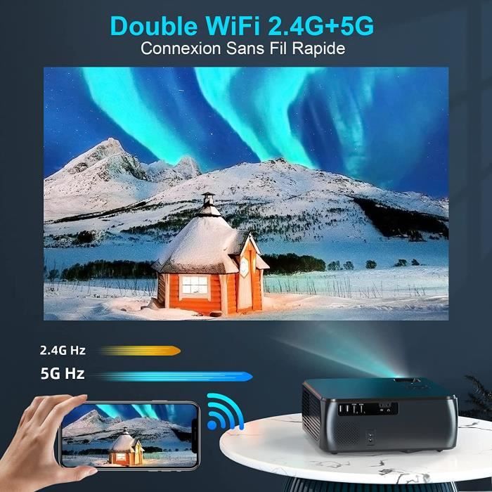 Videoprojecteur 5G WiFi Bluetooth, WiMiUS 9500 Lumen Projecteur