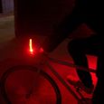 Fdit Clignotant de vélo Vélo Vélo Guidon Poignées Lumière LED Vélo Clignotant Lampe D'avertissement-3