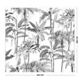 Papier peint panoramique intissé Palmiers Milou 300 x 280cm Noir, Blanc-3