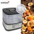 Korona 57011 Déshydrateur avec moule pour barres de céréales | Minuterie 8-72 heures | Sans BPA | Ecran LED, acier inoxydable-3