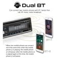 Autoradio bluetooth Double Bluetooth Radio FM AUX Mains libres Copie de la source audio Lumières colorées autoradio 60W-3