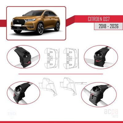 Barre Portatutto In Alluminio Per Citroën/DS 7 Crossback 2018-2025 – Modello Hook, Portapacchi Da Tetto Con Kit Antifurto, Capacità 75kg - 4