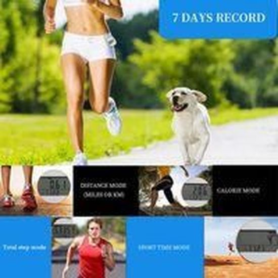 Podomètre Pour La Marche, Podomètre 3D Avec Clip Et Sangle, Distance Parcourue, Kilomètres, Compteur De Calories Pour Homme Et Femme