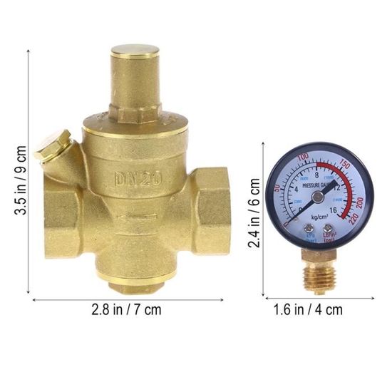 R/égulateur De Pression Soupape De Surpression Deau R/églable En Laiton 1Pc Dn15 1//2