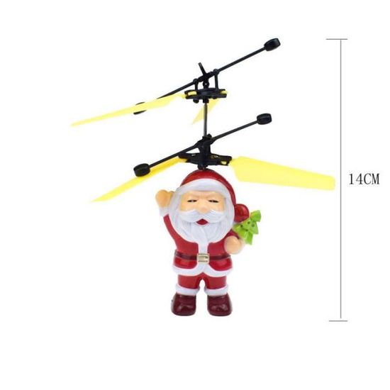 Crazyfly Jouet d'avion à induction avec capteur de Père Noël et hélicoptère à induction pour enfants