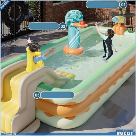 F Fityle Piscine Gonflable Bébé – PVC Durable 87x87x26 Cm, Plage Intérieur/Extérieur