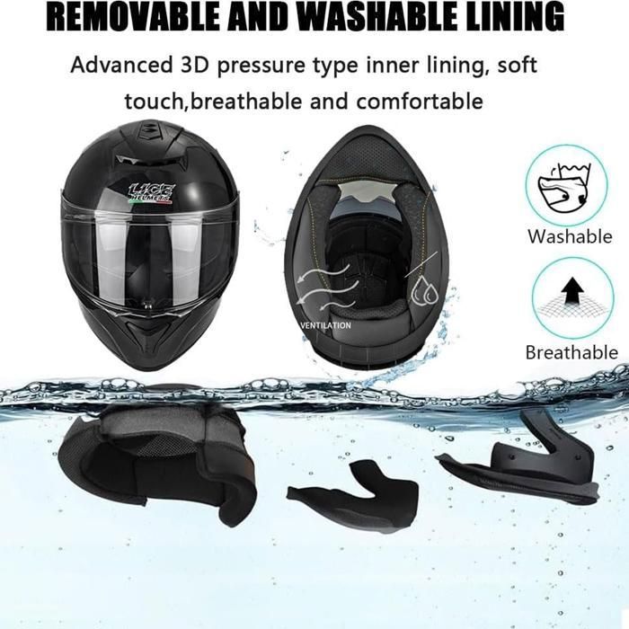Casque Modulable Moto ECE Homologué Flip-Up Double Visière - Casque Intégral Homme Femme