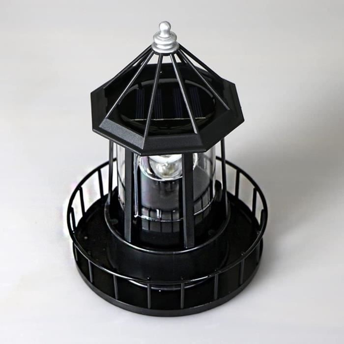 Phare solaire rotatif – Lampe de maison à 360 degrés pour cour, étanche  IP65 durable, lampes de phare, tours, lampes de statue pour extérieur,  jardin