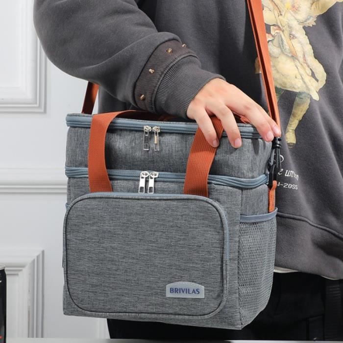 Sac Isotherme Homme Sac Repas Style Business Lunch Bag Avec Bandoulière