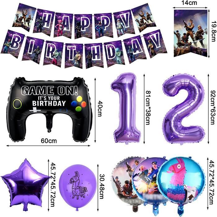 Fortnite latex balloons fête d'anniversaire fortnite fournitures  décoration, enfants double-side designs 12 in IMOE8 - Cdiscount Maison